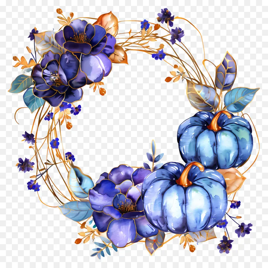 Couronne D'halloween，Couronne De Citrouille Colorée PNG