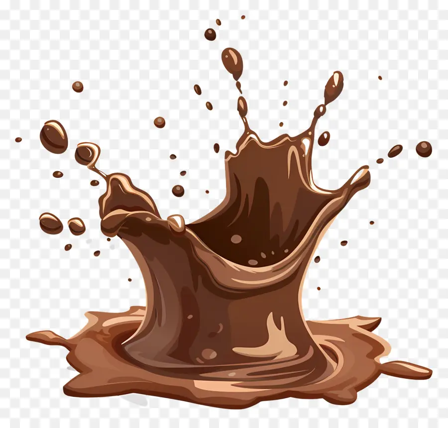 Liquide Au Chocolat，Éclaboussure De Chocolat PNG