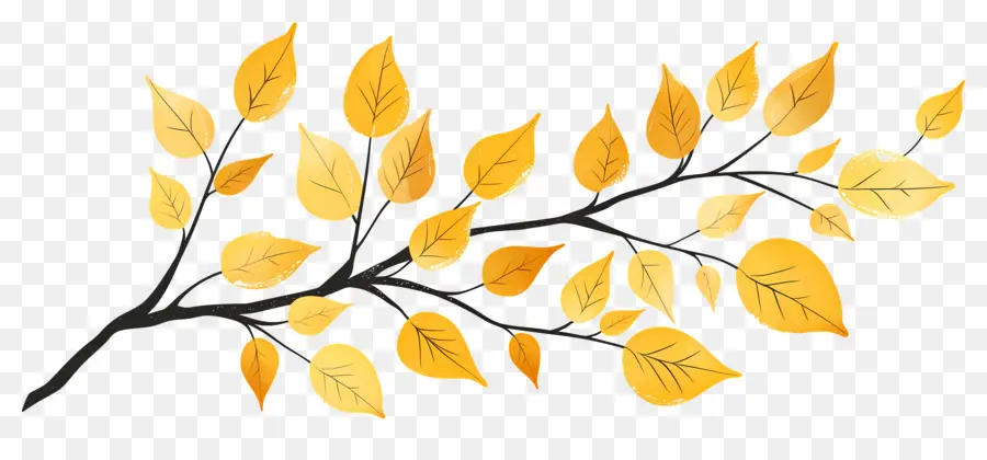 Branche D'automne，Feuilles D'automne PNG