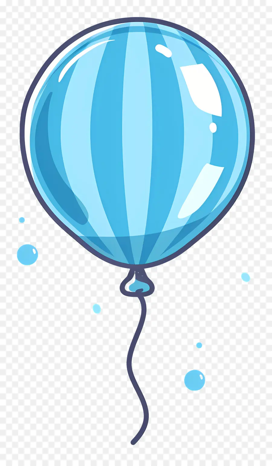 Ballon Unique，Ballon Bleu PNG