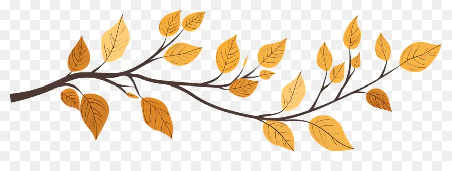 Branche D'automne，Glands Et Feuilles PNG