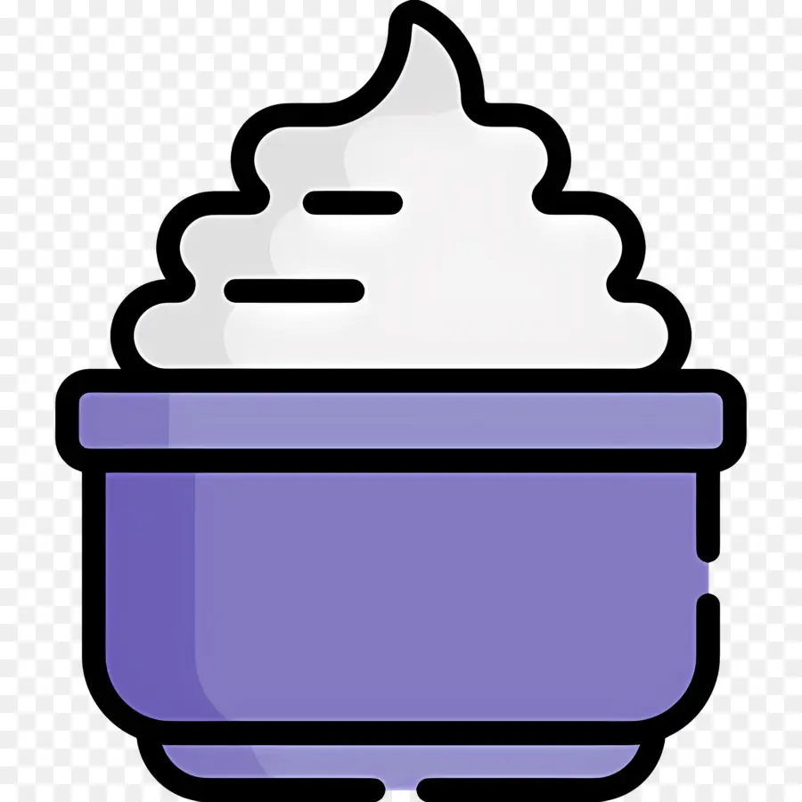 Crème De Beauté，Bol à Crème Violet PNG