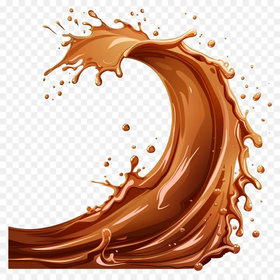 Liquide Au Chocolat，Éclaboussure De Chocolat PNG