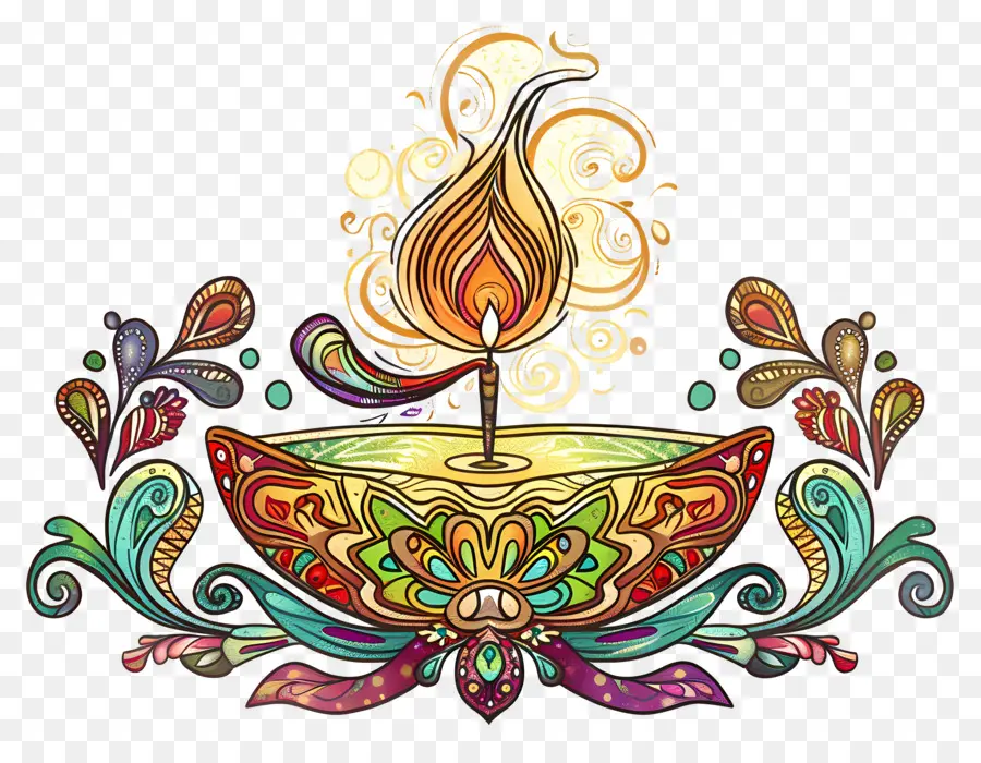 Fleur De Diwali，Lampe Décorative PNG