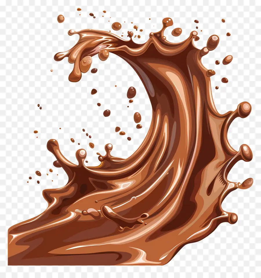 Liquide Au Chocolat，Éclaboussure De Chocolat PNG