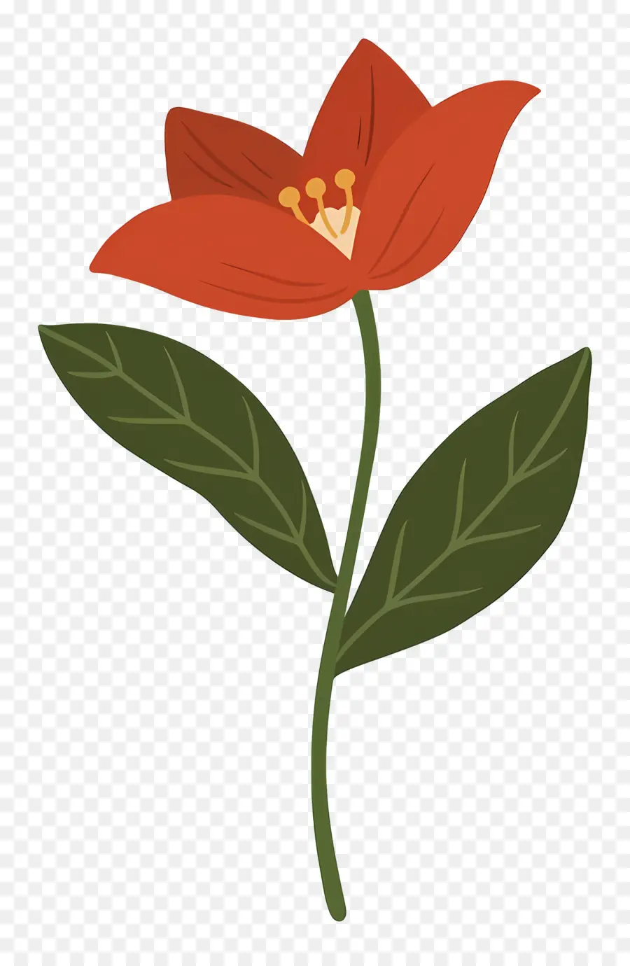 Fleur Unique，Tulipe Rouge PNG