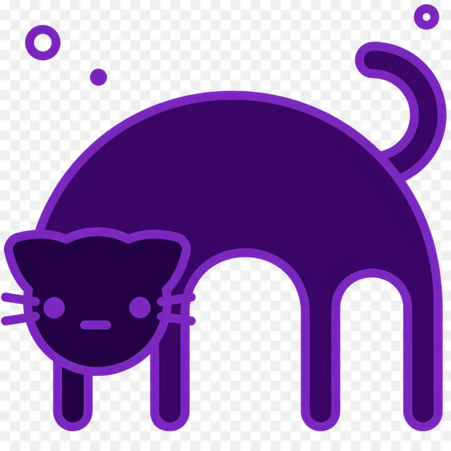 Chat D'halloween，Chat Violet PNG