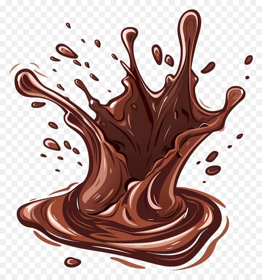 Liquide Au Chocolat，Éclaboussure De Chocolat PNG