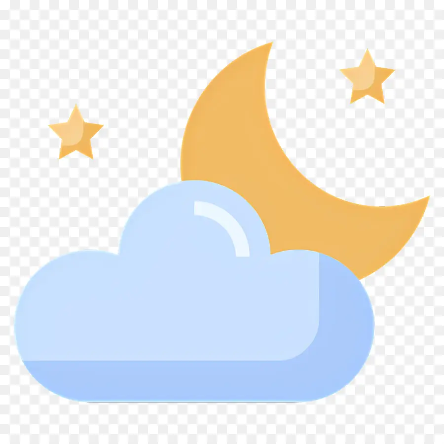 Nuages ​​​​de Lune，Nuage Et Lune PNG