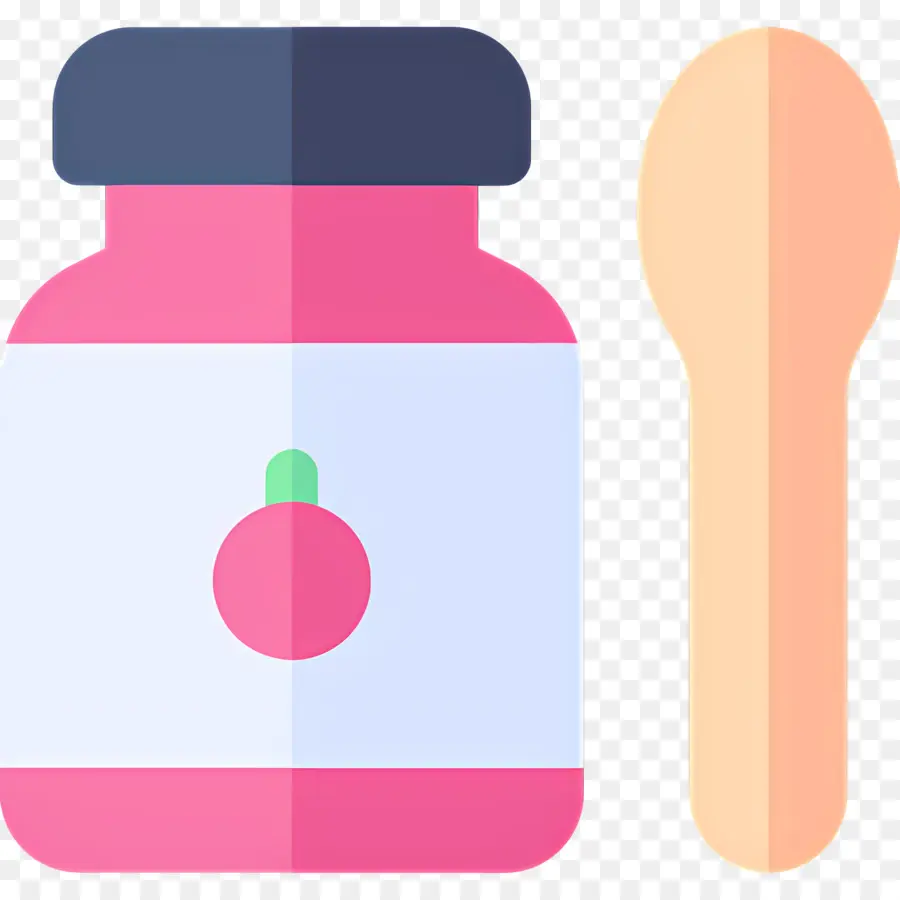 Nourriture Pour Bébés，Pot De Confiture Avec Cuillère PNG