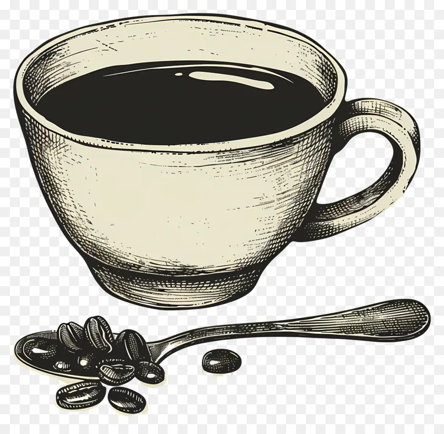 Tasse à Café，Cuillère PNG