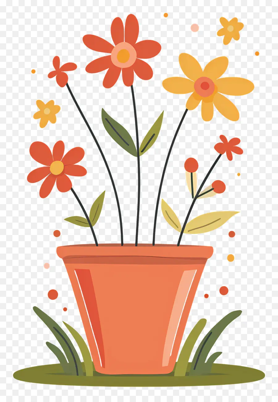 Pot De Fleur，Fleurs En Pot PNG