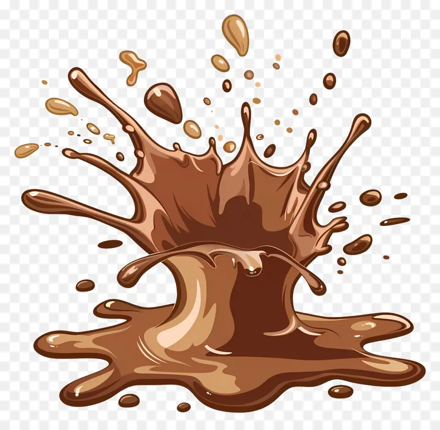 Liquide Au Chocolat，Éclaboussures De Chocolat PNG