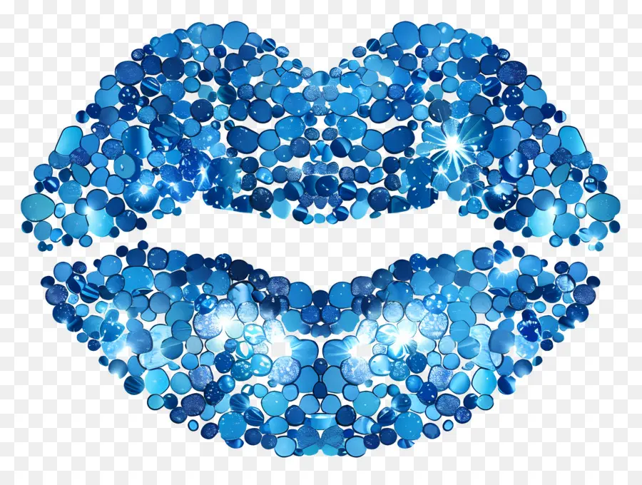 Baiser Scintillant，Lèvres Bleues PNG