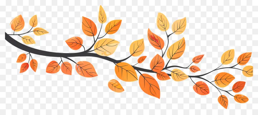 Branche D'automne，Glands Et Feuilles PNG