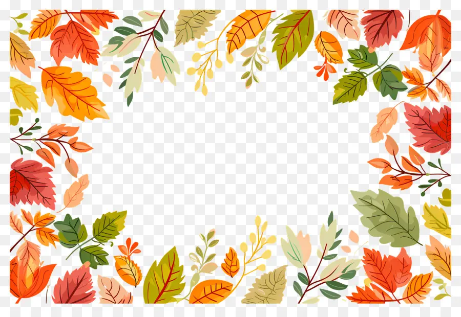 Cadre D'automne，Feuilles D'automne PNG