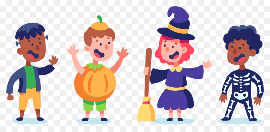 Enfants D'halloween，Enfants Déguisés PNG