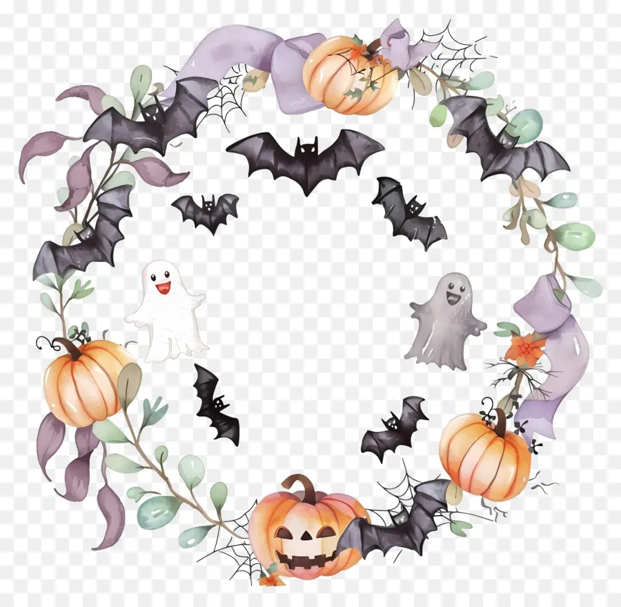 Couronne D'halloween，Citrouilles PNG