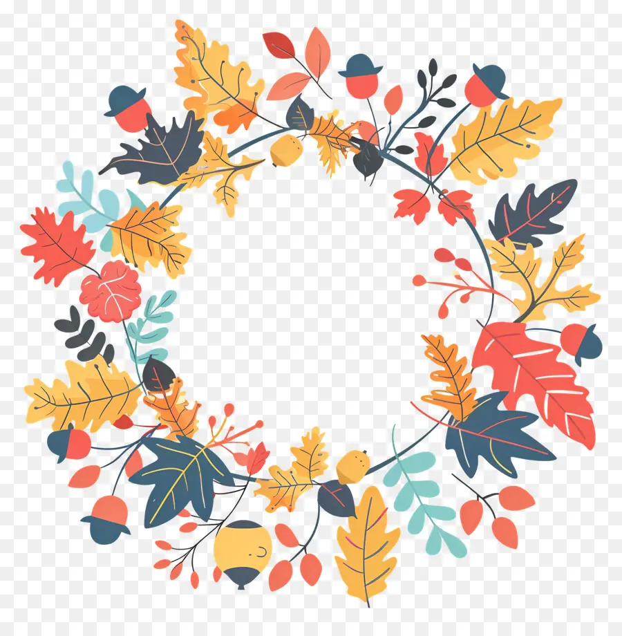 Couronne D'automne，Feuilles PNG