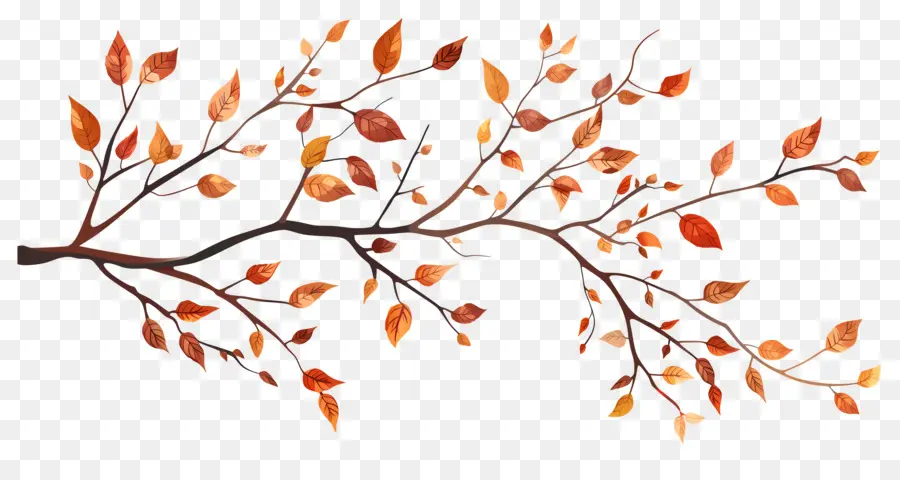 Branche D'automne，Glands Et Feuilles PNG