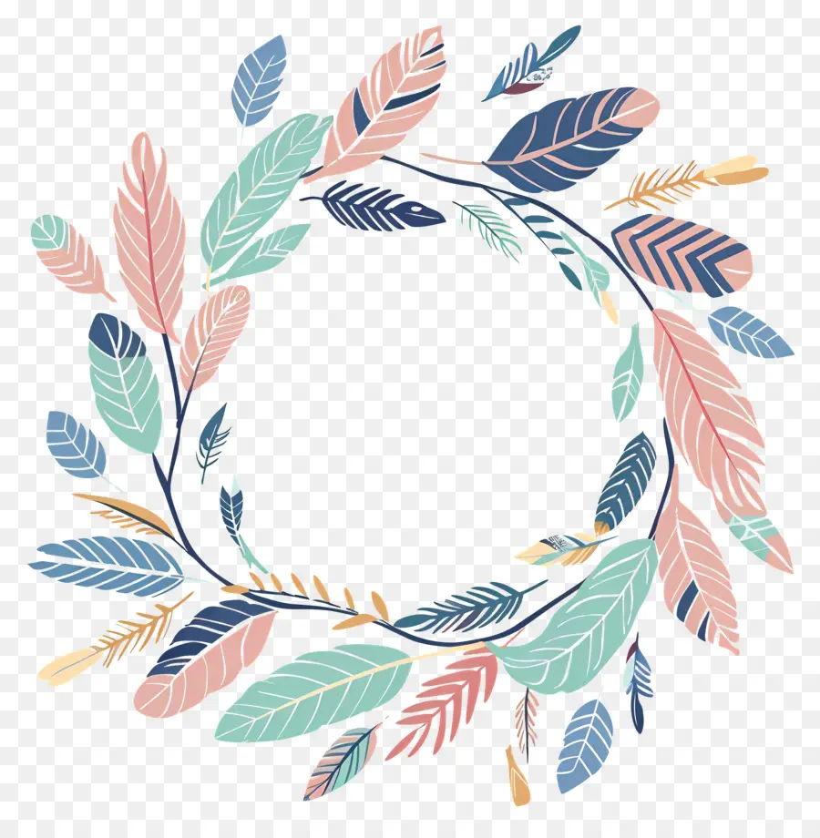 Couronne D'automne，Couronne De Feuilles PNG