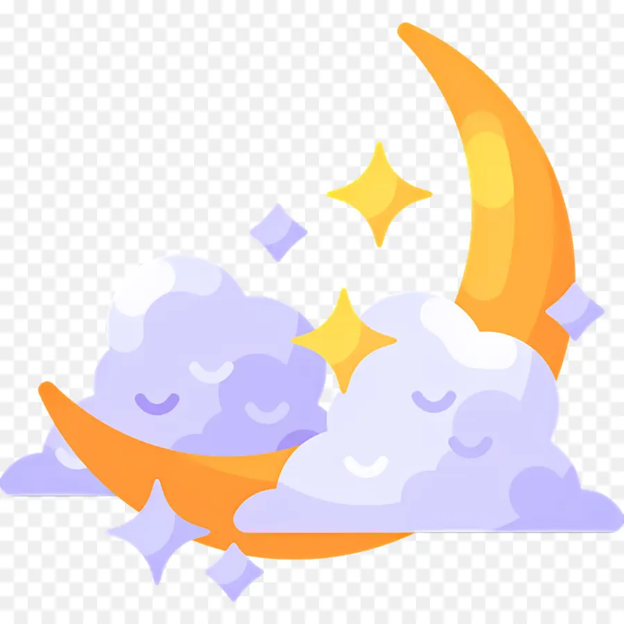 Nuages ​​​​de Lune，Lune Et Nuages PNG