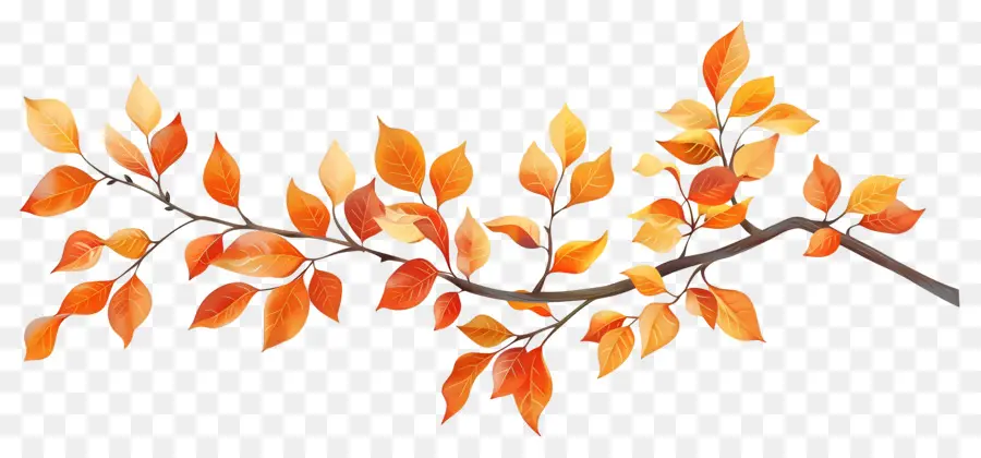 Branche D'automne，Glands Et Feuilles PNG