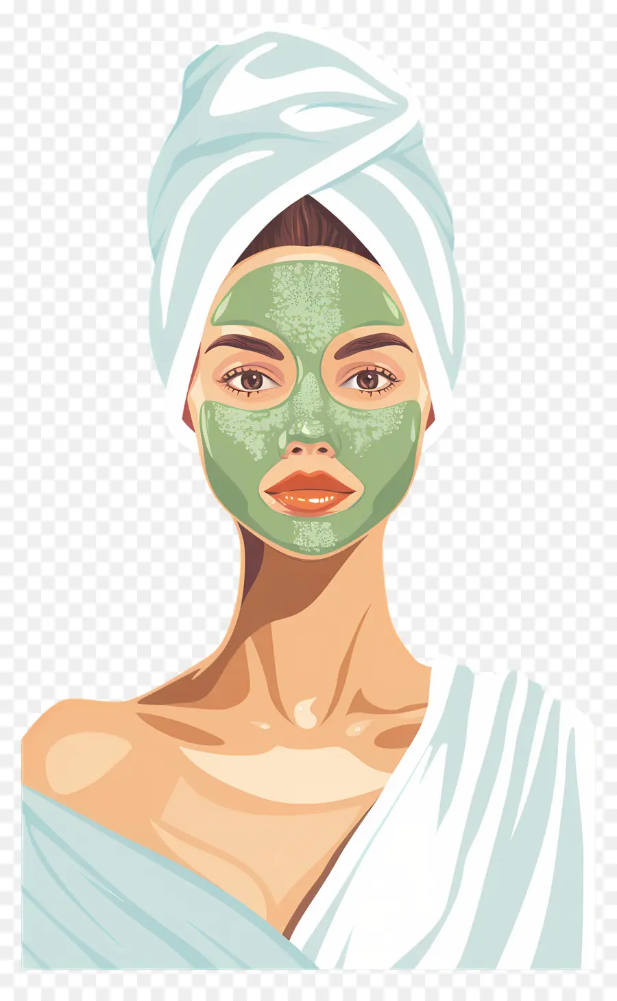 Masque Facial Spa，Femme Avec Masque PNG