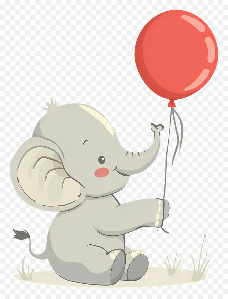 Bébé éléphant，Éléphant Avec Ballon PNG