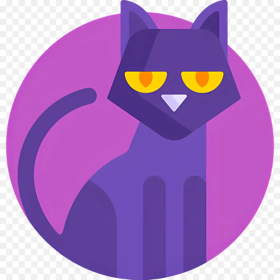 Chat D'halloween，Chat Violet PNG