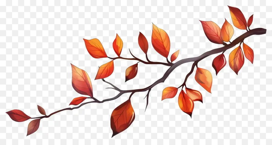 Branche D'automne，Glands Et Feuilles PNG