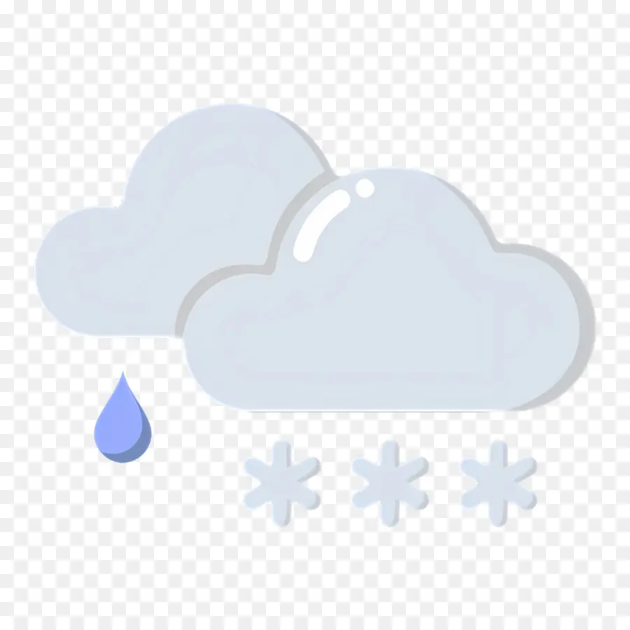 Temps Enneigé，Nuage De Neige Et De Pluie PNG