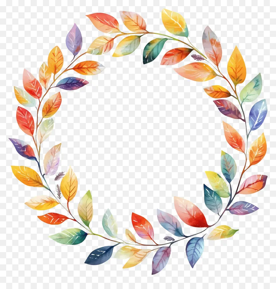 Couronne D'automne，Couronne De Feuilles PNG