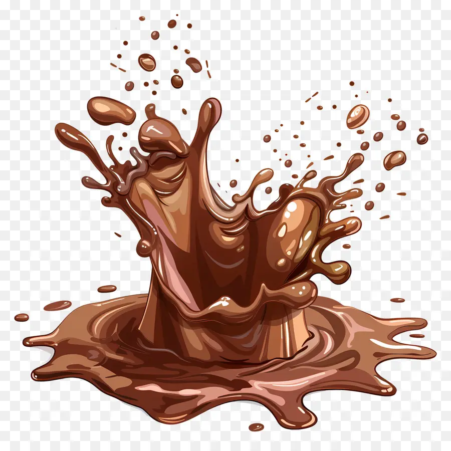 Liquide Au Chocolat，Éclaboussure De Chocolat PNG