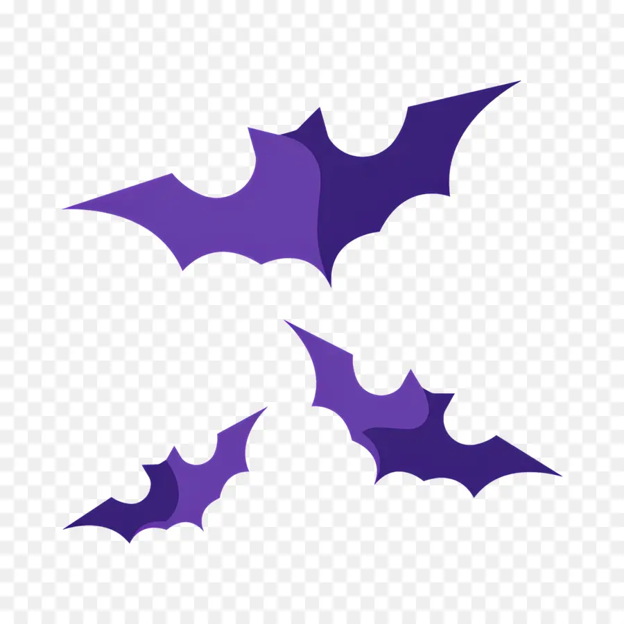 Chauve Souris D'halloween，Chauves Souris Violettes PNG