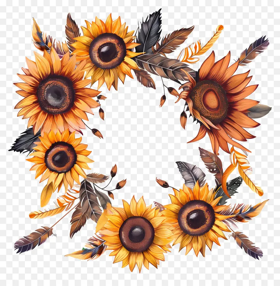 Couronne D'automne，Composition Florale PNG