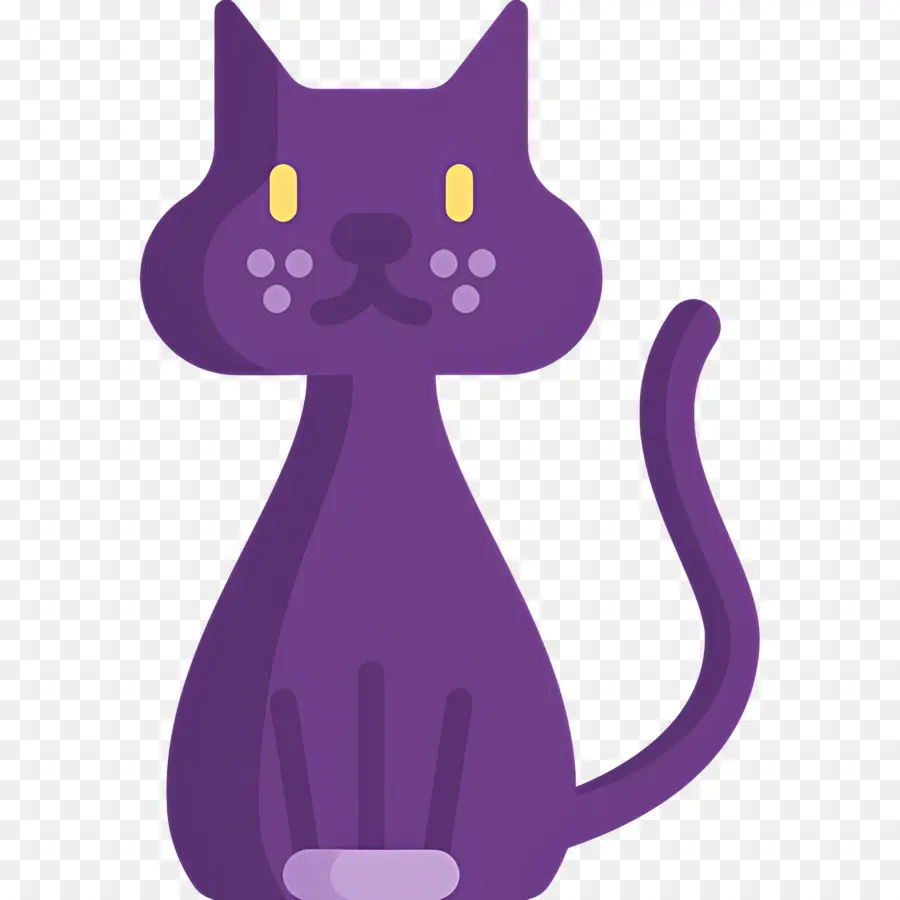 Chat D'halloween，Chat Violet PNG