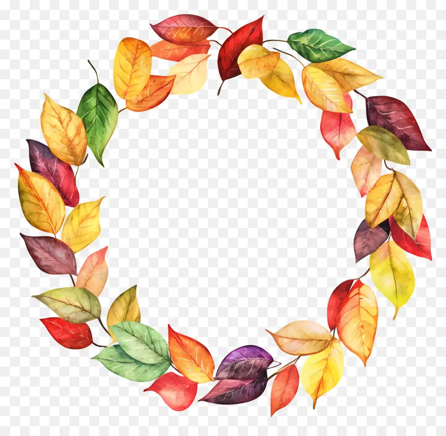 Couronne D'automne，Couronne De Feuilles PNG