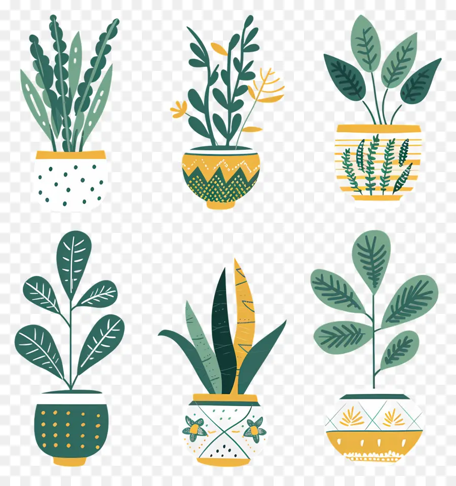 Fleurs En Pots，Plantes En Pot Jaunes PNG