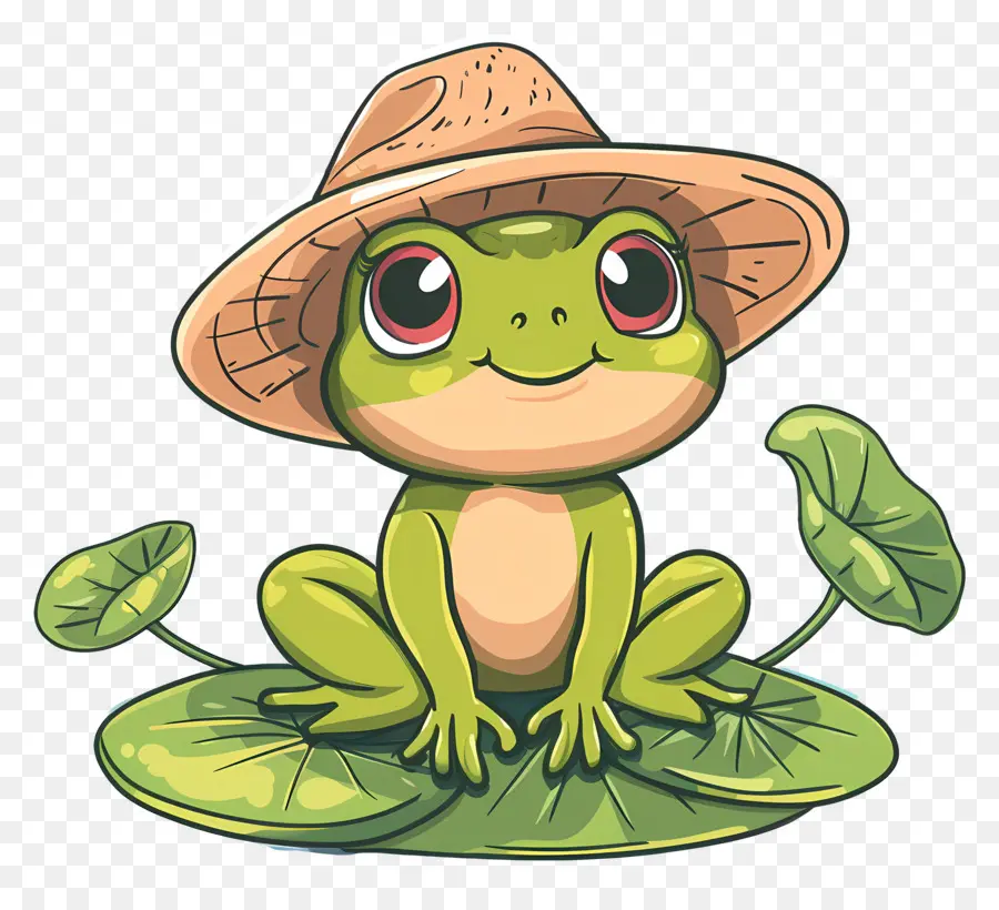 Grenouille Mignonne，Grenouille Avec Chapeau PNG