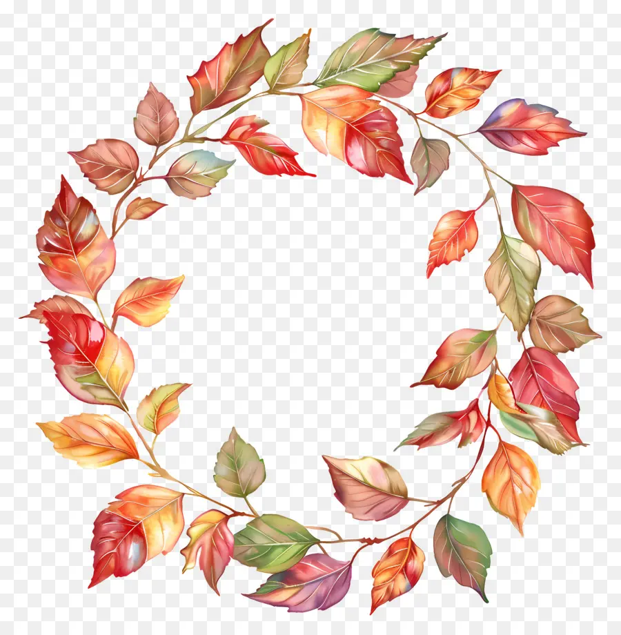 Couronne D'automne，Couronne De Feuilles PNG