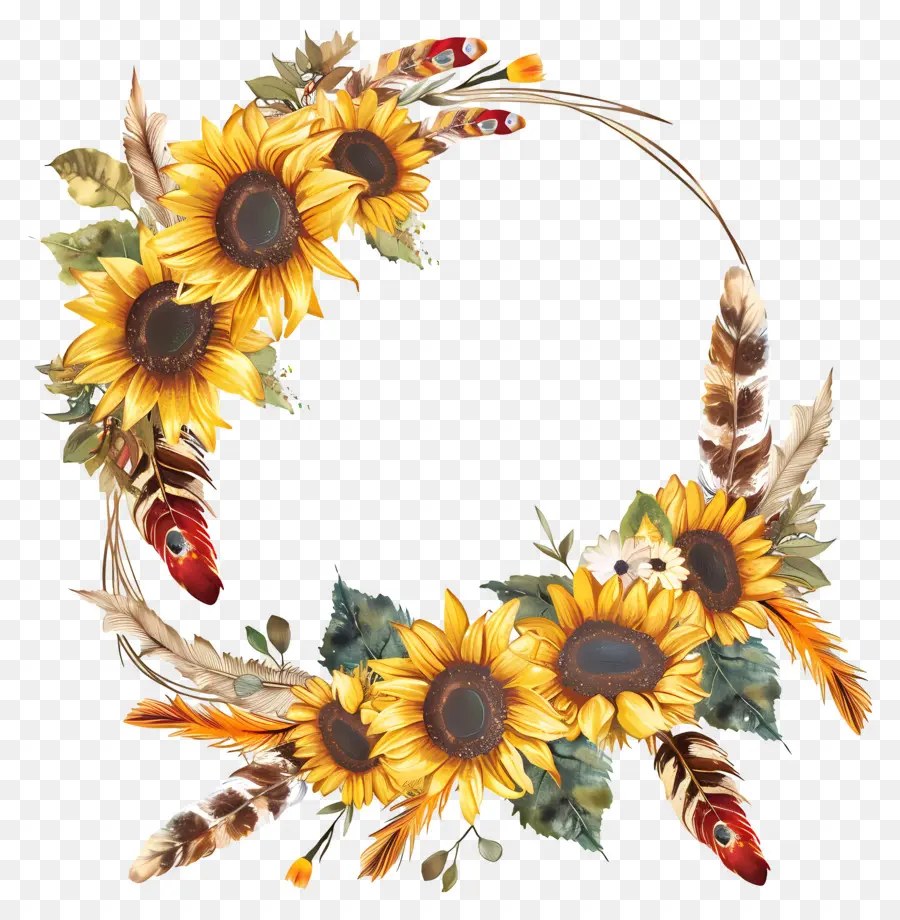 Couronne D'automne，Composition Florale PNG