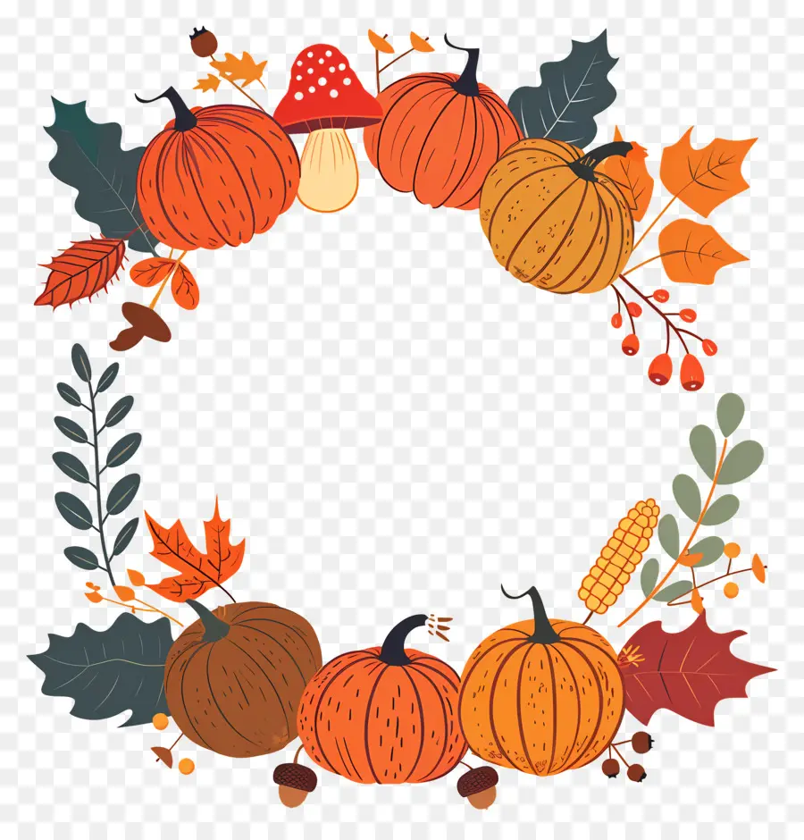 Couronne D'automne，Citrouilles PNG