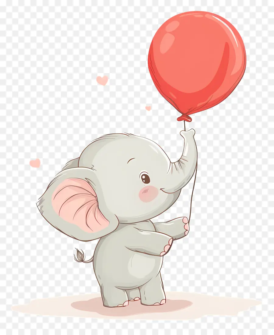 Bébé éléphant，Éléphant Avec Ballon PNG