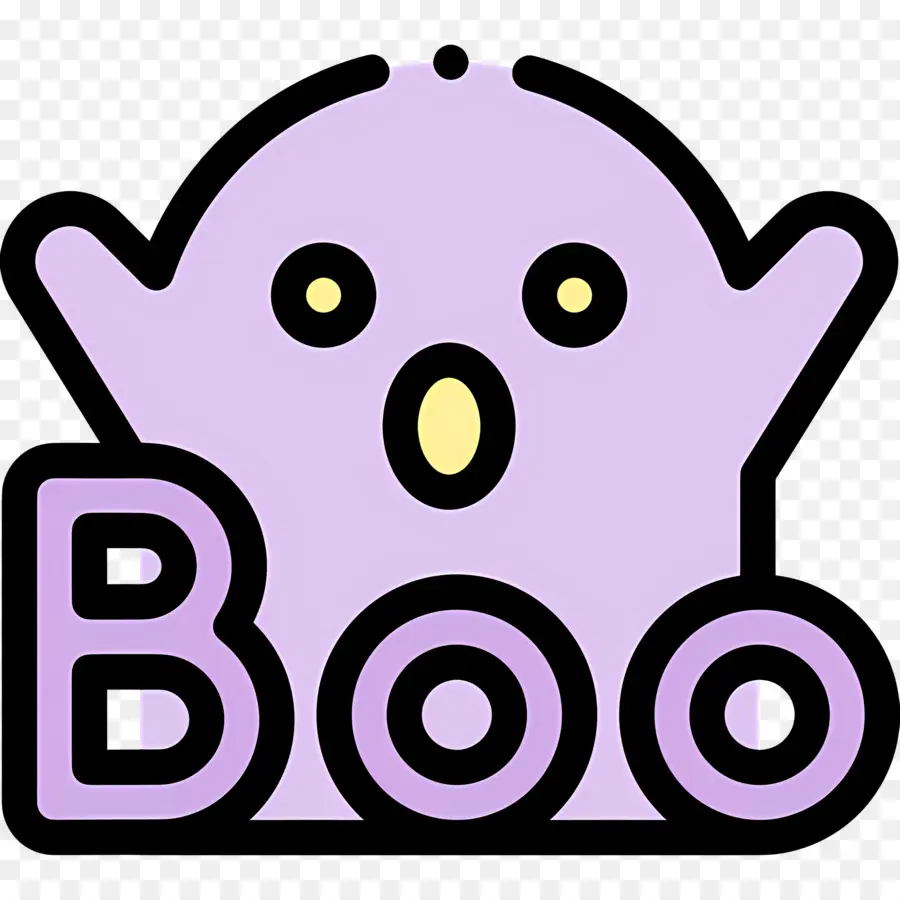 Huée D'halloween，Boo Fantôme Violet PNG