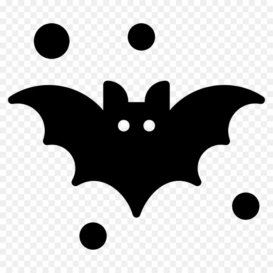 Chauve Souris D'halloween，Silhouette De Chauve Souris Noire PNG