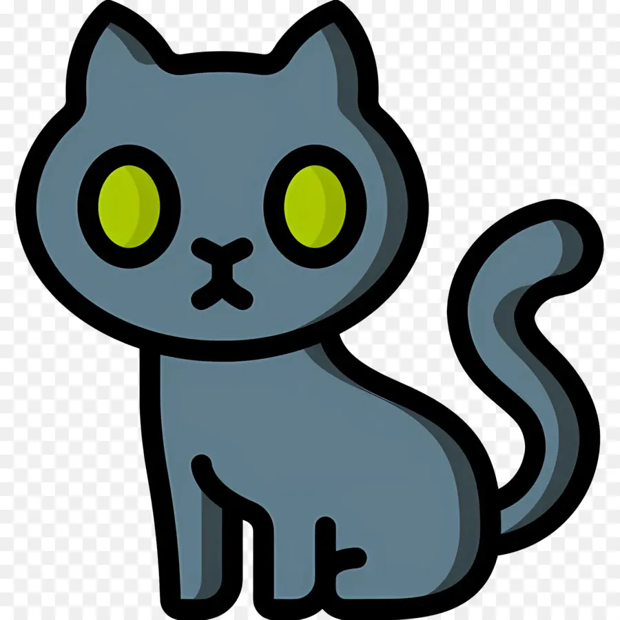 Chat D'halloween，Chat De Dessin Animé Gris PNG