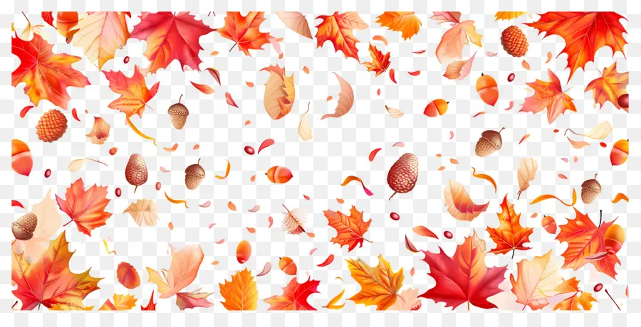 Fond D'automne，Feuilles Qui Tombent PNG