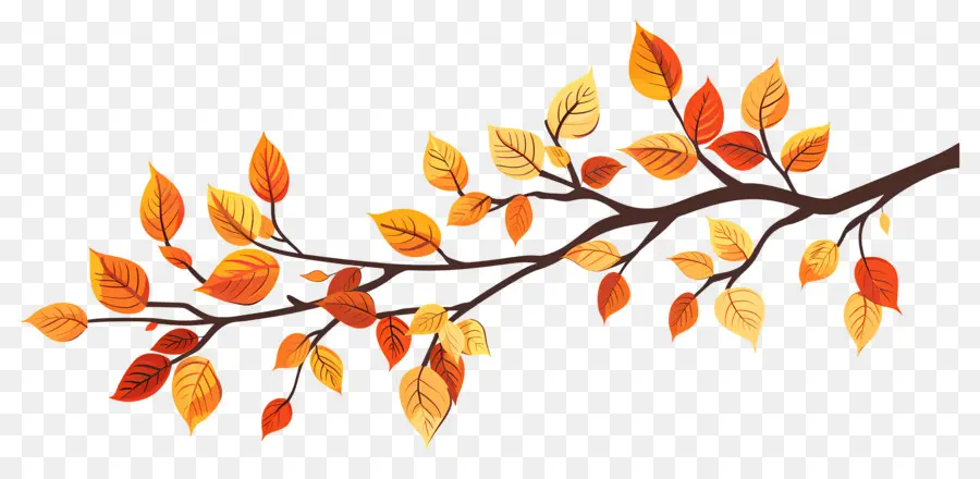 Branche D'automne，Glands Et Feuilles PNG