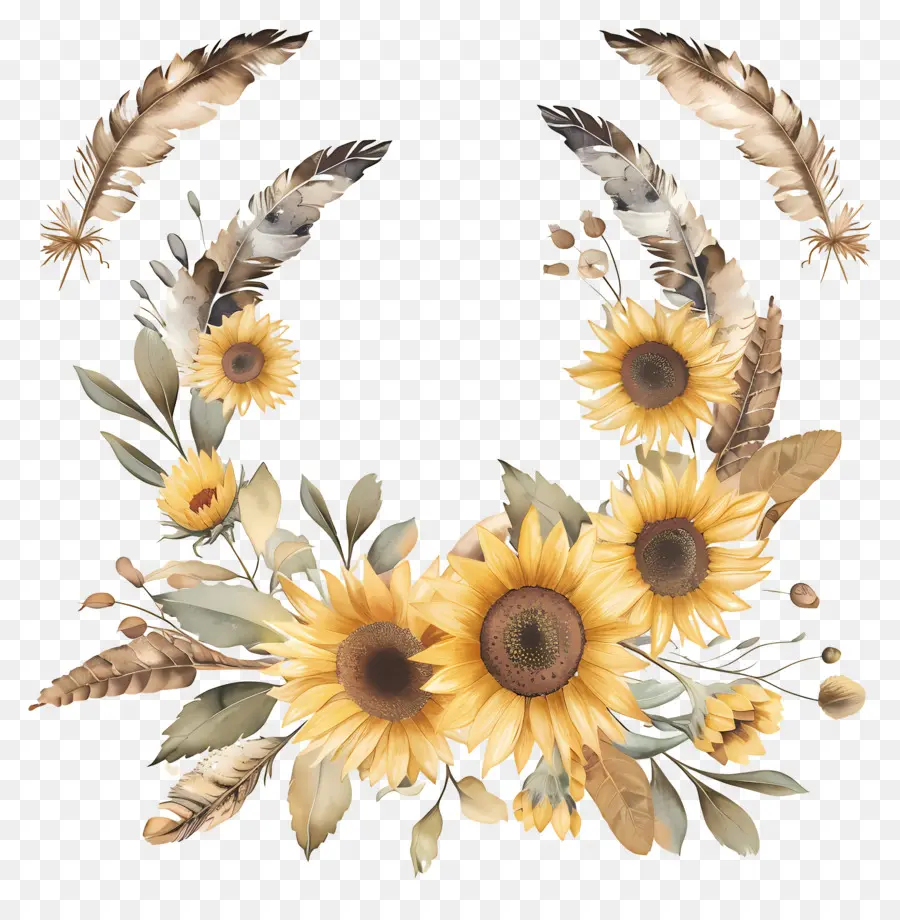 Couronne D'automne，Composition Florale PNG